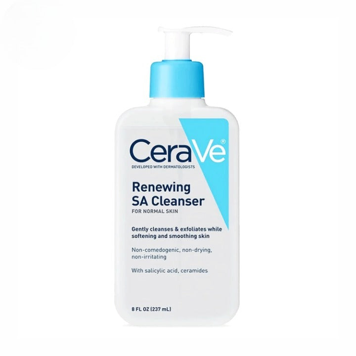CeraVe Renewing SA Cleanser – Salicylic Acid Exfoliating Face & Body Wash for Smooth, Bump-Free Skin (237ml)